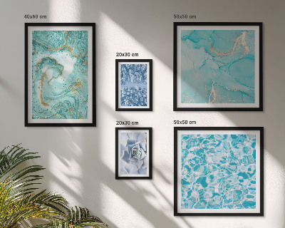 Polittico con cornice Eleganti dettagli blu turchese