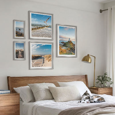 Set di quadri incorniciati Fari e spiagge sul mare