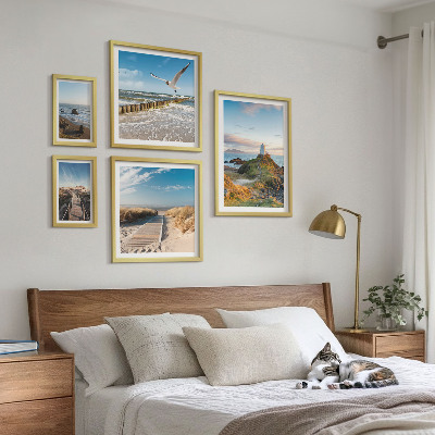 Set di quadri incorniciati Fari e spiagge sul mare