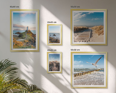 Set di quadri incorniciati Fari e spiagge sul mare