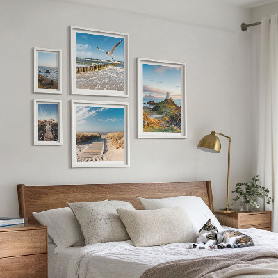Set di quadri incorniciati Fari e spiagge sul mare