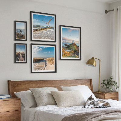 Set di quadri incorniciati Fari e spiagge sul mare