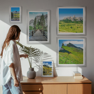 Set di quadri incorniciati Paesaggi montani e cascate