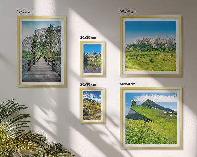 Set di quadri incorniciati Paesaggi montani e cascate