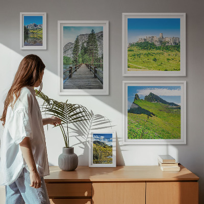 Set di quadri incorniciati Paesaggi montani e cascate