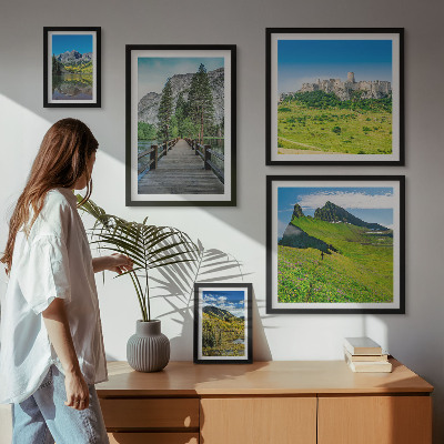 Set di quadri incorniciati Paesaggi montani e cascate