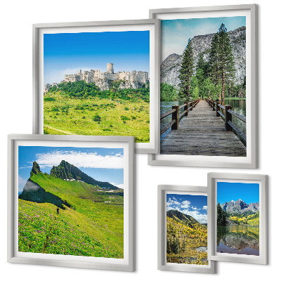 Set di quadri incorniciati Paesaggi montani e cascate