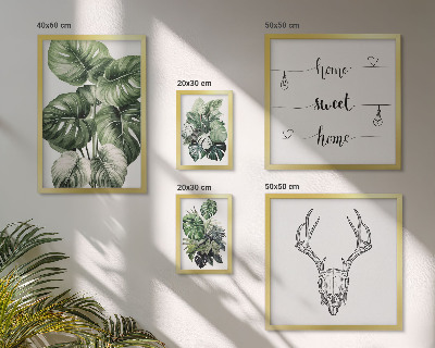 Set di 5 quadri Motivi vegetali con la natura in casa