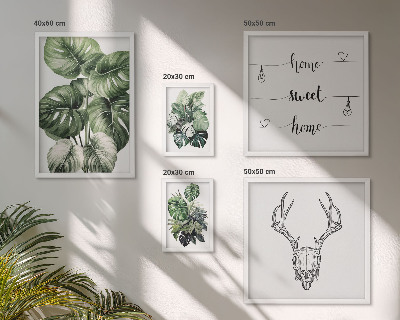 Set di 5 quadri Motivi vegetali con la natura in casa