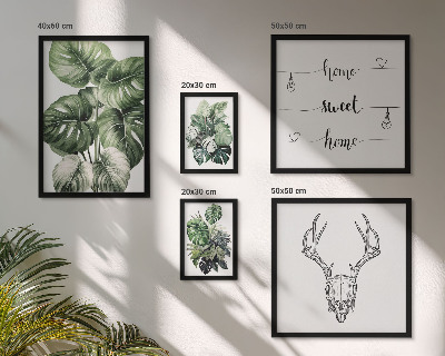 Set di 5 quadri Motivi vegetali con la natura in casa