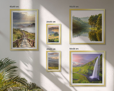Set di quadri incorniciati Paesaggi cascate montagne