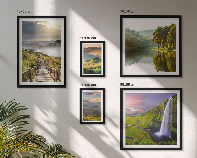 Set di quadri incorniciati Paesaggi cascate montagne