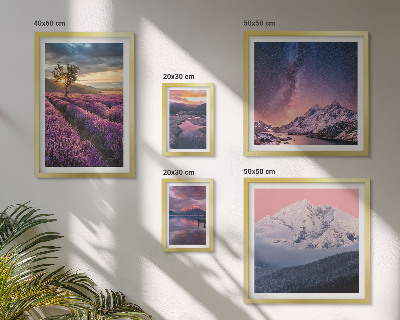 Set di quadri incorniciati Paesaggi naturali di montagne di lavanda