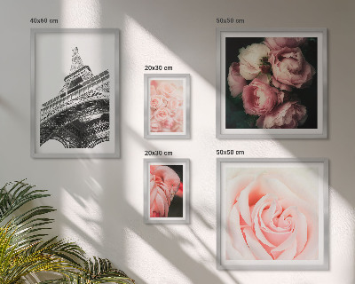 Polittico con cornice Rose Torre Eiffel Romanticismo