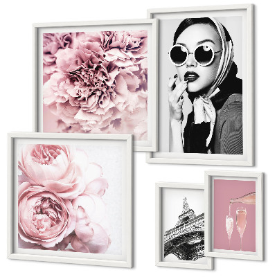 Set di quadri incorniciati Ritratti eleganti di rose