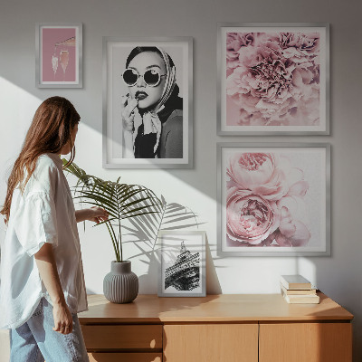 Set di quadri incorniciati Ritratti eleganti di rose