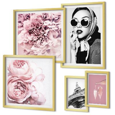 Set di quadri incorniciati Ritratti eleganti di rose