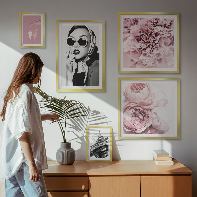 Set di quadri incorniciati Ritratti eleganti di rose