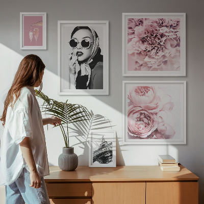 Set di quadri incorniciati Ritratti eleganti di rose