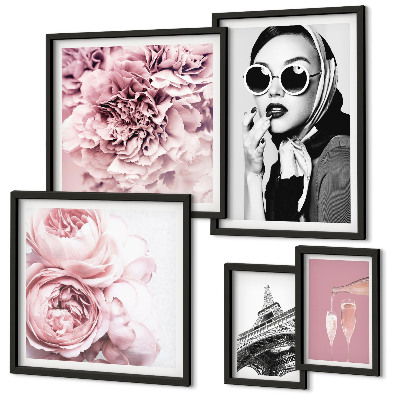 Set di quadri incorniciati Ritratti eleganti di rose