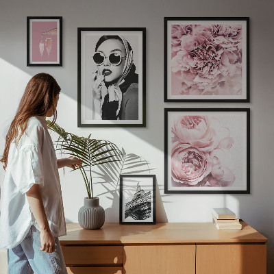 Set di quadri incorniciati Ritratti eleganti di rose