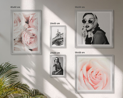 Polittico con cornice Ritratti eleganti di rose
