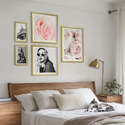 Polittico con cornice Ritratti eleganti di rose