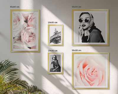 Polittico con cornice Ritratti eleganti di rose