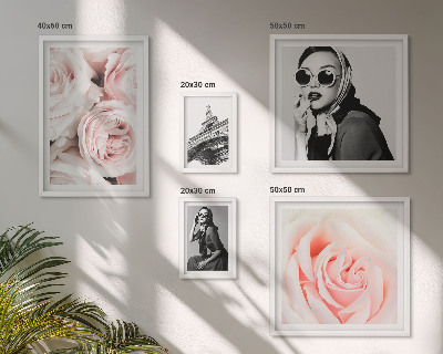 Polittico con cornice Ritratti eleganti di rose