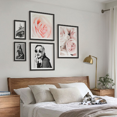 Polittico con cornice Ritratti eleganti di rose