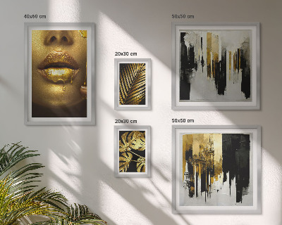 Polittico con cornice Facce di piante in stile glamour