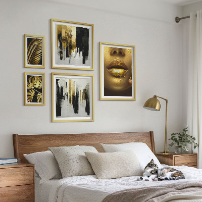 Polittico con cornice Facce di piante in stile glamour