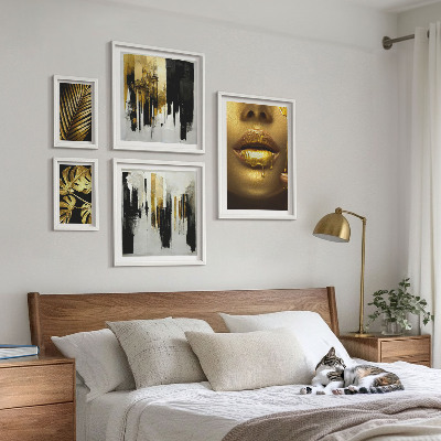 Polittico con cornice Facce di piante in stile glamour