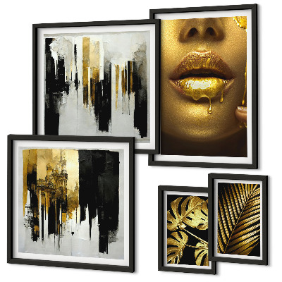 Polittico con cornice Facce di piante in stile glamour
