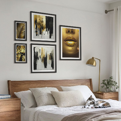 Polittico con cornice Facce di piante in stile glamour