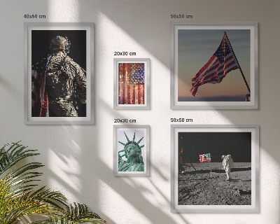 Set di 5 quadri Simbolismo americano della storia