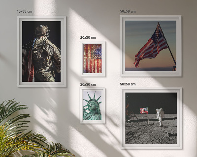 Set di 5 quadri Simbolismo americano della storia