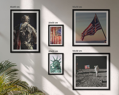 Set di 5 quadri Simbolismo americano della storia