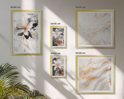Polittico con cornice Fiori marmo eleganza