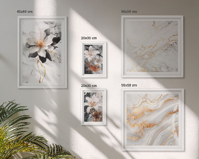 Polittico con cornice Fiori marmo eleganza
