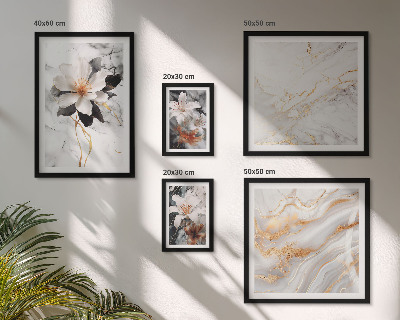 Polittico con cornice Fiori marmo eleganza