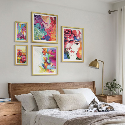 Set di 5 quadri Ritratti astratti colorati