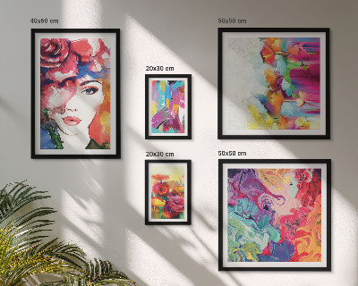 Set di 5 quadri Ritratti astratti colorati