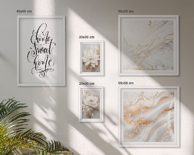 Set di quadri incorniciati Eleganti fiori interni in marmo
