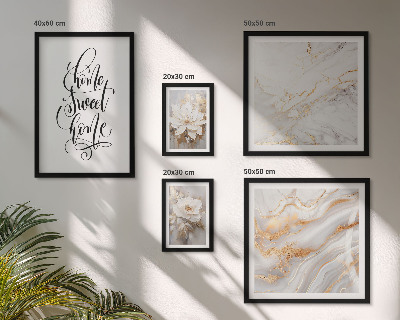 Set di quadri incorniciati Eleganti fiori interni in marmo