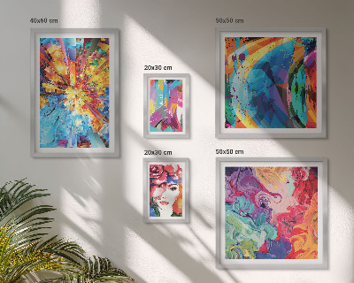 Set di 5 quadri Composizioni astratte e colorate
