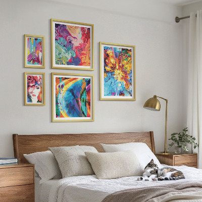 Set di 5 quadri Composizioni astratte e colorate