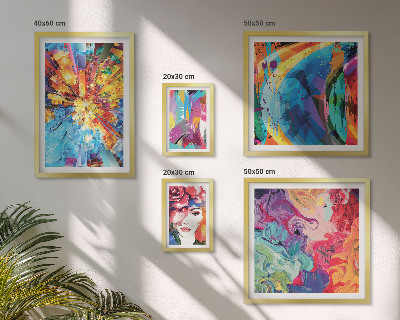 Set di 5 quadri Composizioni astratte e colorate