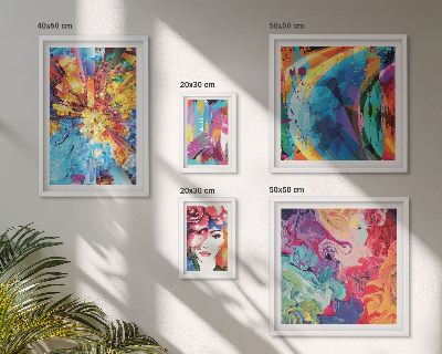 Set di 5 quadri Composizioni astratte e colorate