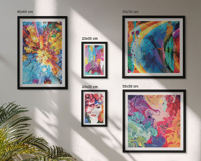 Set di 5 quadri Composizioni astratte e colorate